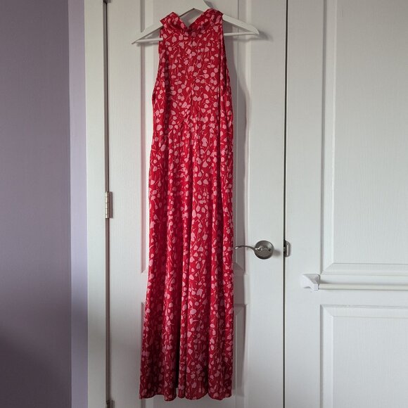 NWT Red floral dress Zara, size M - Picture 2 of 8